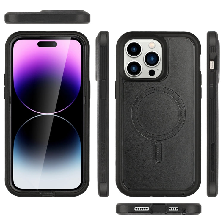 For iPhone 15 Pro Defender Series XT MagSafe Magnetic PC + TPU Shockproof Phone Case(Black) - HoMEdemic™ 