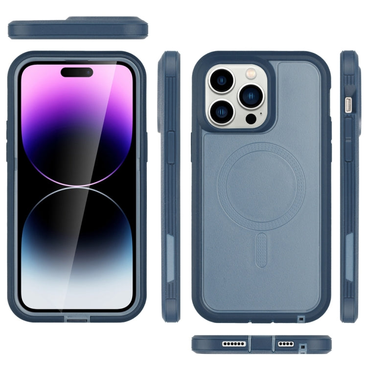 For iPhone 15 Pro Defender Series XT MagSafe Magnetic PC + TPU Shockproof Phone Case(Blue) - HoMEdemic™ 