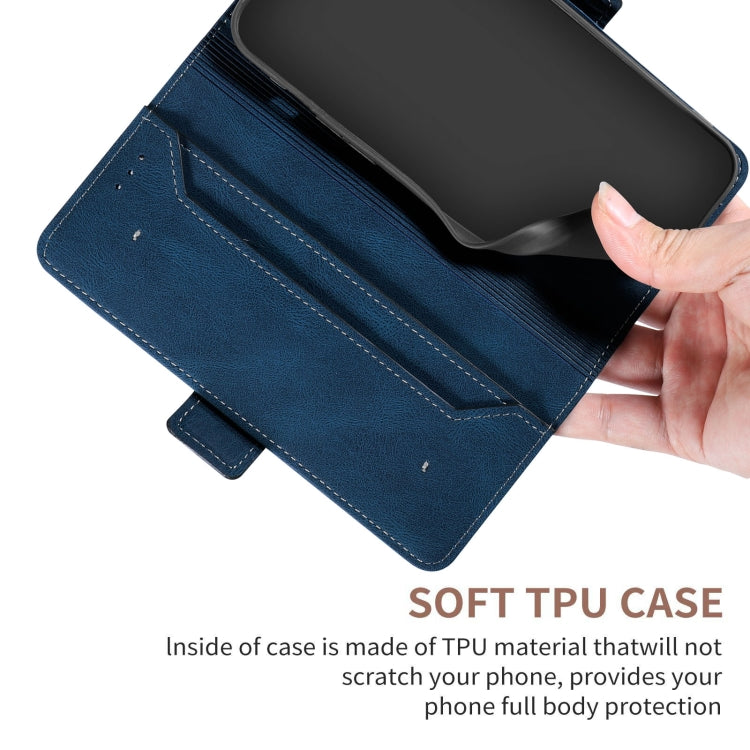 For iPhone 15 Pro Stitching Side-Magnetic RFID Leather Phone Case(Royal Blue) - HoMEdemic™ 