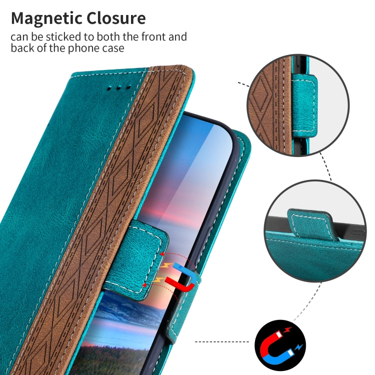 For iPhone 15 Pro Stitching Side-Magnetic RFID Leather Phone Case(Dark Green) - HoMEdemic™ 