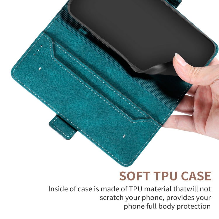For iPhone 15 Pro Stitching Side-Magnetic RFID Leather Phone Case(Dark Green) - HoMEdemic™ 