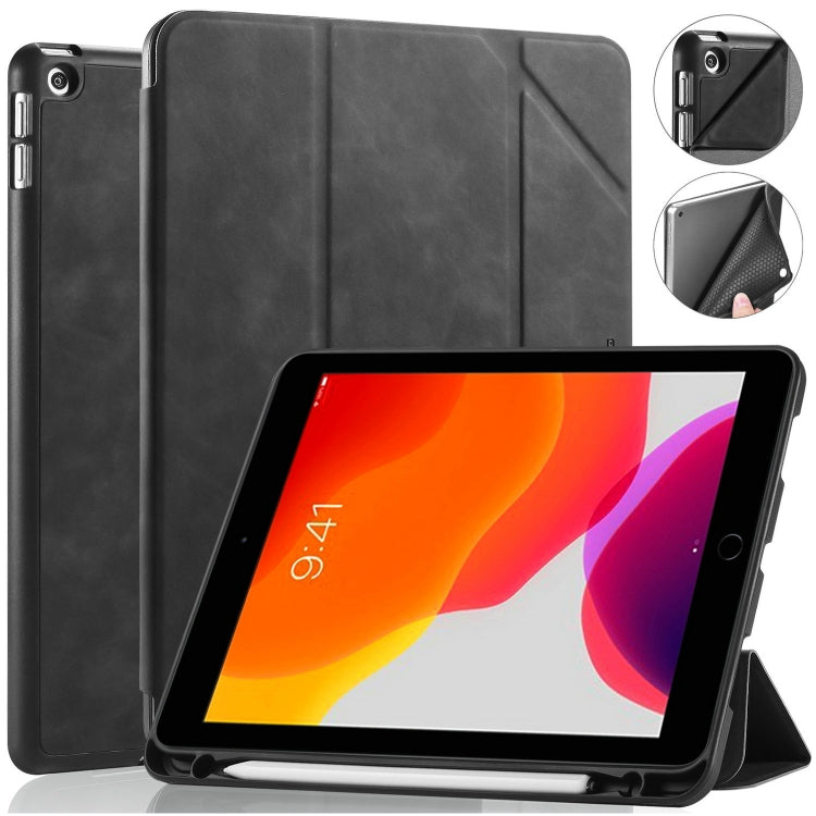 For iPad 10.2 2021 / 2020 / 2019 DG.MING See Series Horizontal Flip Leather Case with Holder & Pen Holder(Black) - HoMEdemic™ 