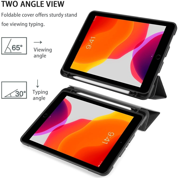For iPad 10.2 2021 / 2020 / 2019 DG.MING See Series Horizontal Flip Leather Case with Holder & Pen Holder(Black) - HoMEdemic™ 