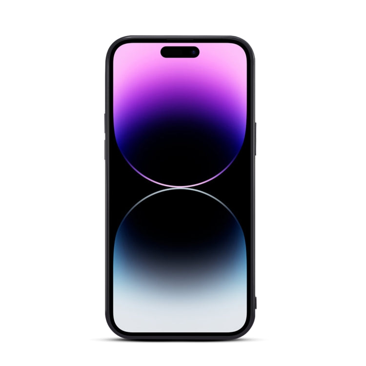 For iPhone 15 Pro Max Denior DV Elastic Card Slot PU Back Cover Phone Case(Blue) - HoMEdemic™ 