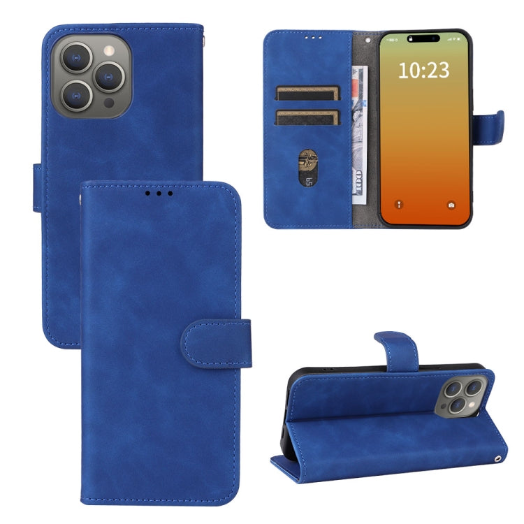 For iPhone 15 Pro Skin Feel Magnetic Flip Leather Phone Case(Blue) - HoMEdemic™ 