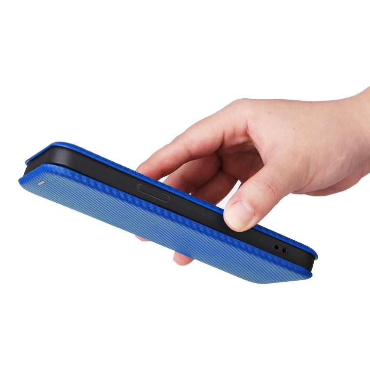 For iPhone 15 Pro Carbon Fiber Texture Flip Leather Phone Case(Blue) - HoMEdemic™ 