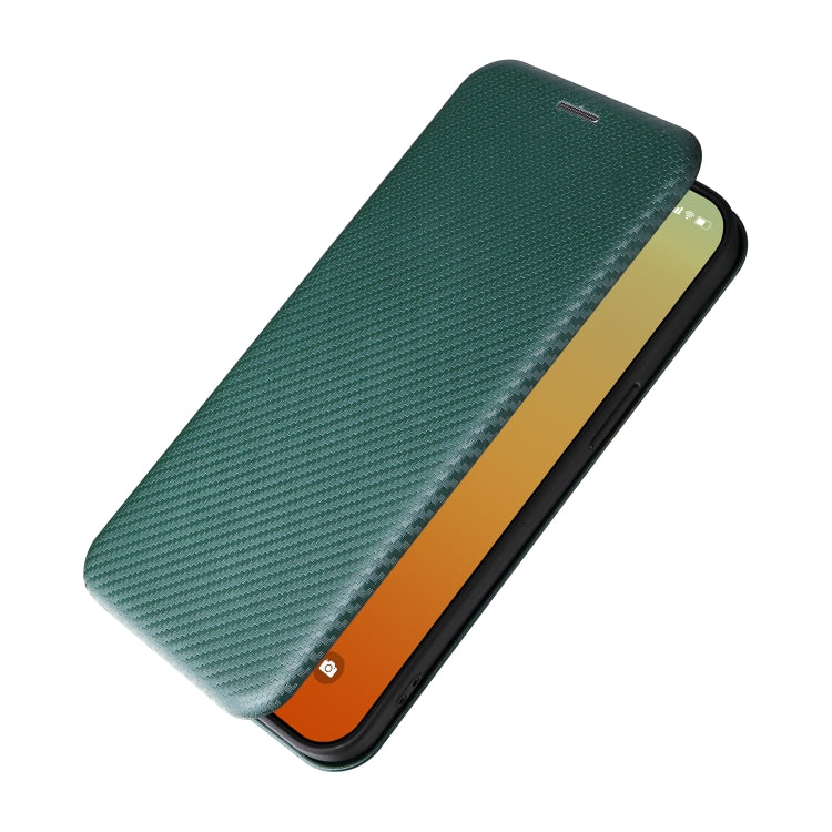 For iPhone 15 Pro Carbon Fiber Texture Flip Leather Phone Case(Green) - HoMEdemic™ 