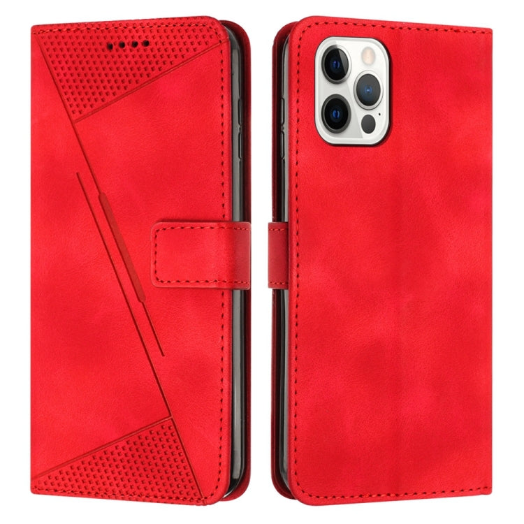For iPhone 15 Pro Dream Triangle Leather Phone Case with Lanyard(Red) - HoMEdemic™ 