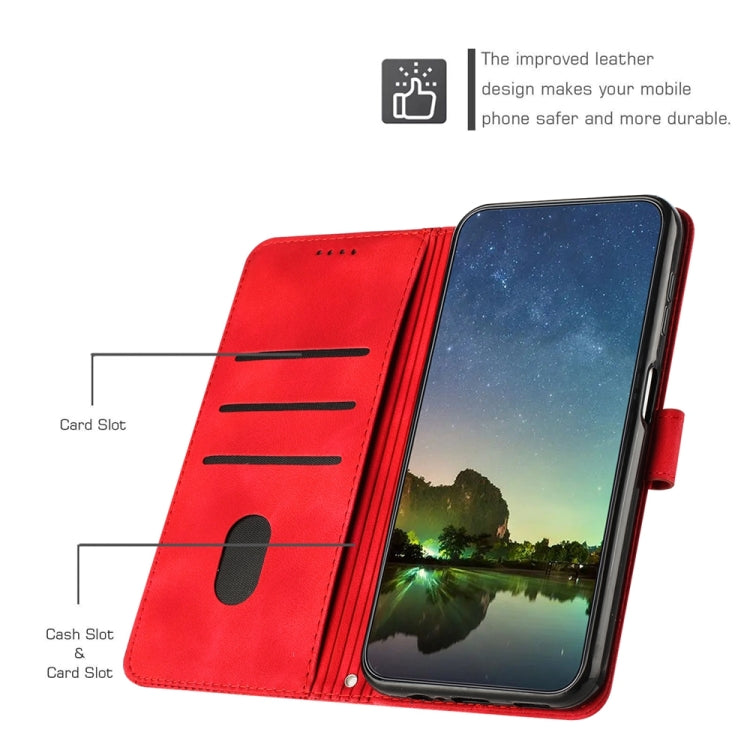 For iPhone 15 Pro Dream Triangle Leather Phone Case with Lanyard(Red) - HoMEdemic™ 