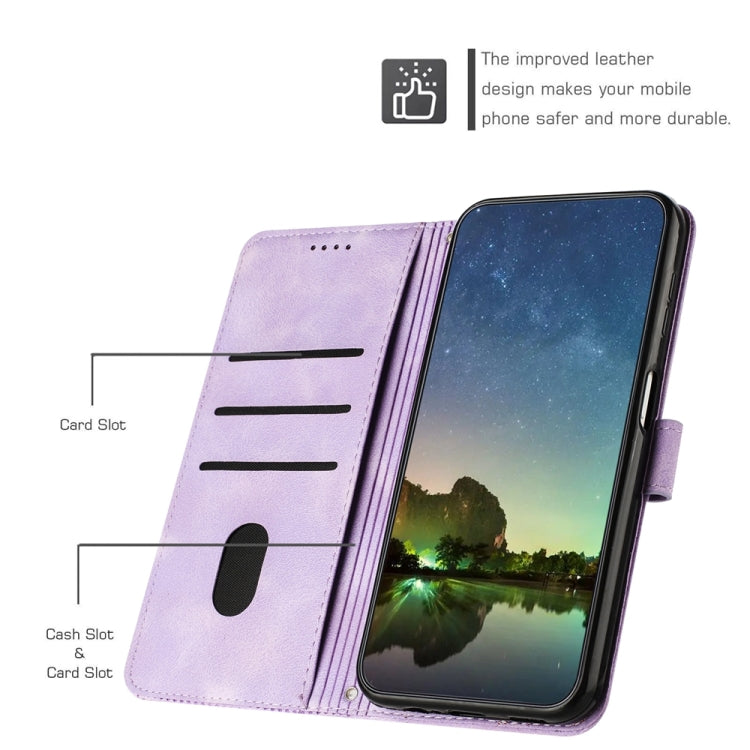 For iPhone 15 Pro Max Dream Triangle Leather Phone Case with Lanyard(Purple) - HoMEdemic™ 