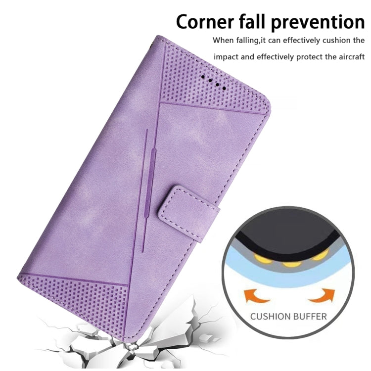 For iPhone 15 Pro Max Dream Triangle Leather Phone Case with Lanyard(Purple) - HoMEdemic™ 