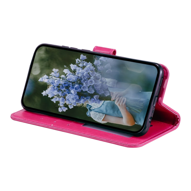 For iPhone 15 Pro Totem Flower Embossed Leather Phone Case(Red) - HoMEdemic™ 