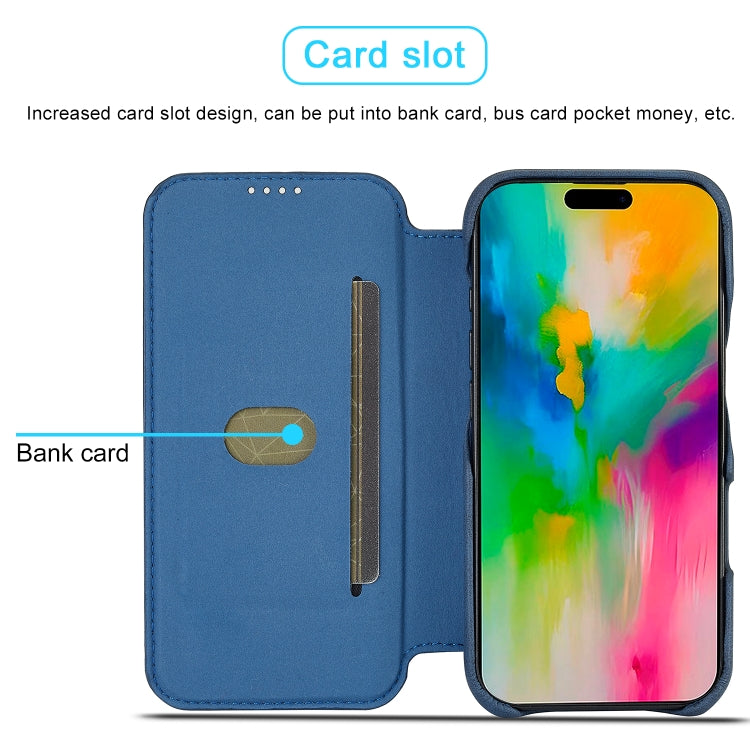 For iPhone 16 Pro LC.IMEEKE Hon Ancient Series Flip Leather Phone Case(Blue) - HoMEdemic™ 