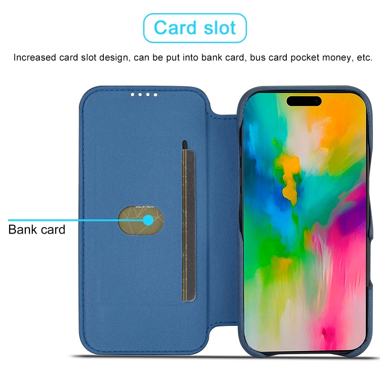 For iPhone 16 LC.IMEEKE Hon Ancient Series Flip Leather Phone Case(Blue) - HoMEdemic™ 