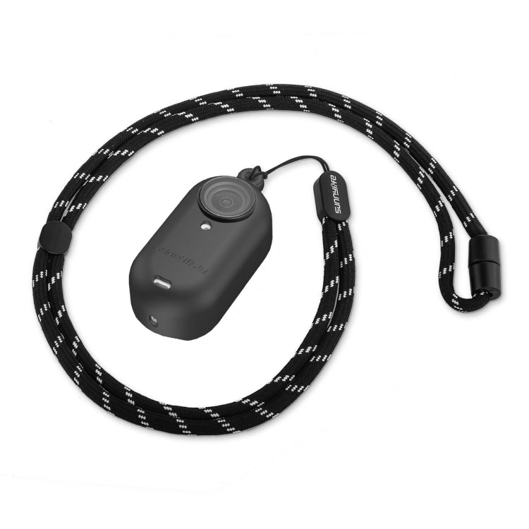 For Insta360 Go 3 Sunnylife IST-BHT594 Camera Body Silicone Case with Lens Cap & Neck Strap(Black) - HoMEdemic™ 