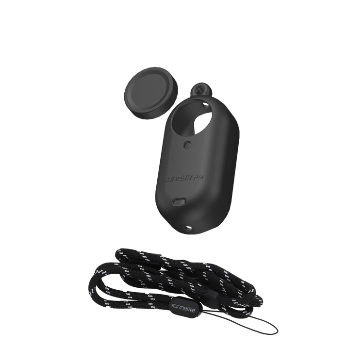 For Insta360 Go 3 Sunnylife IST-BHT594 Camera Body Silicone Case with Lens Cap & Neck Strap(Black) - HoMEdemic™ 