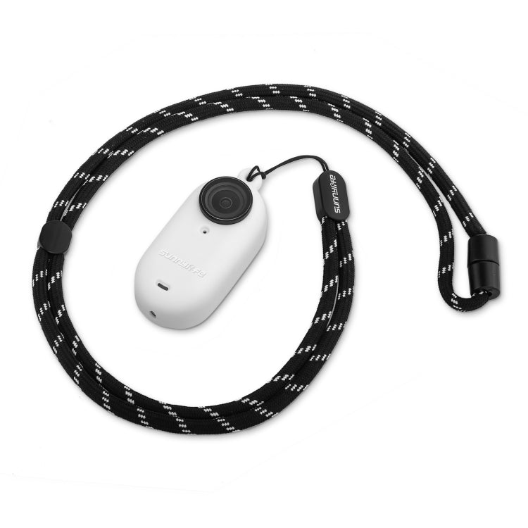 For Insta360 Go 3 Sunnylife IST-BHT594 Camera Body Silicone Case with Lens Cap & Neck Strap(White) - HoMEdemic™ 