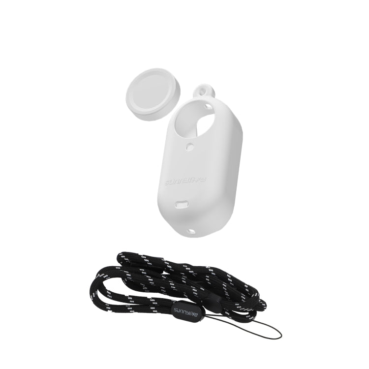For Insta360 Go 3 Sunnylife IST-BHT594 Camera Body Silicone Case with Lens Cap & Neck Strap(White) - HoMEdemic™ 
