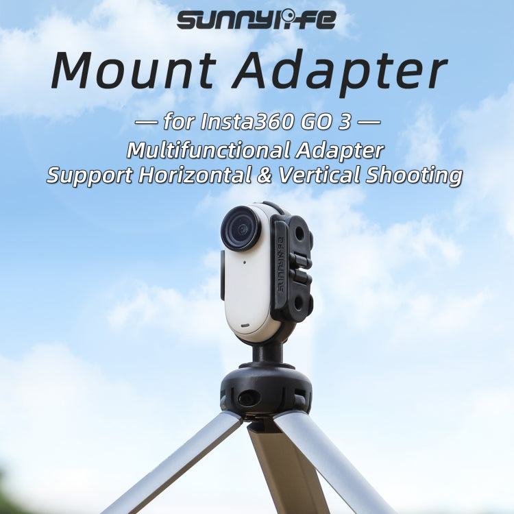 For Insta360 Go 3 Sunnylife IST-BK592 Mount Adapter Protective Frame Cage Mounting Brackets Housing Case(Black) - HoMEdemic™ 