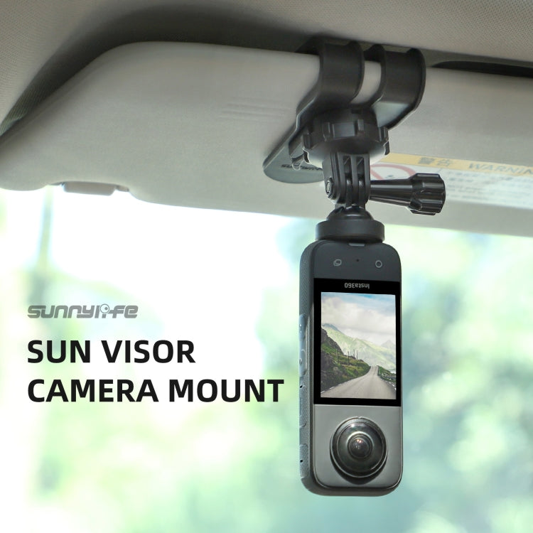 Sunnylife ZJ585 Sun Visor Camera Mount Quick Release Holder 360 Degree Rotating Vlog Bracket(Black) - HoMEdemic™ 