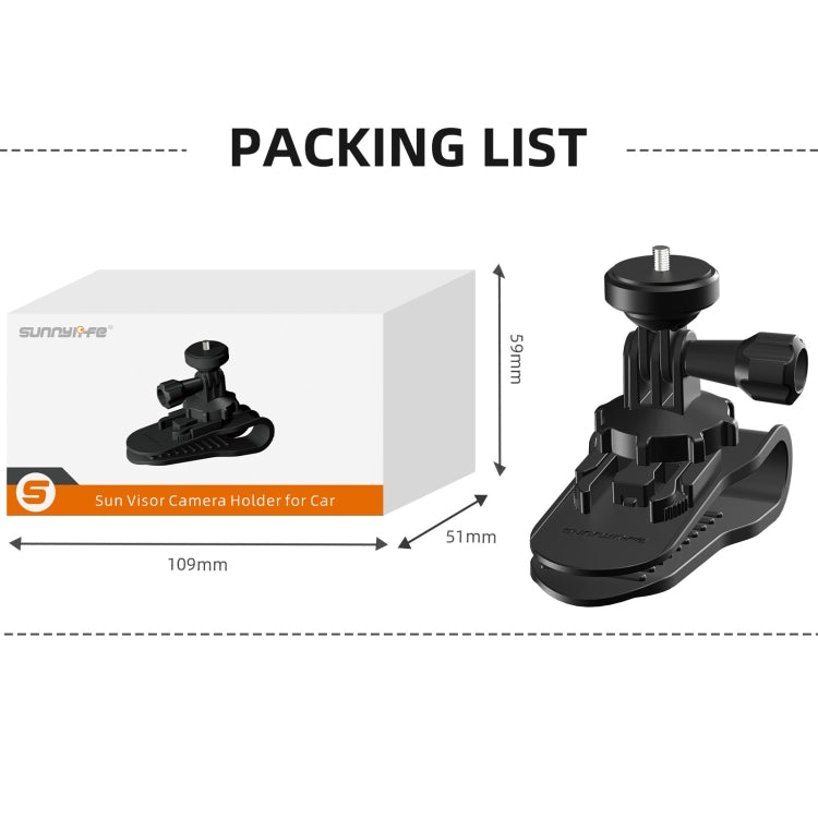 Sunnylife ZJ585 Sun Visor Camera Mount Quick Release Holder 360 Degree Rotating Vlog Bracket(Black) - HoMEdemic™ 