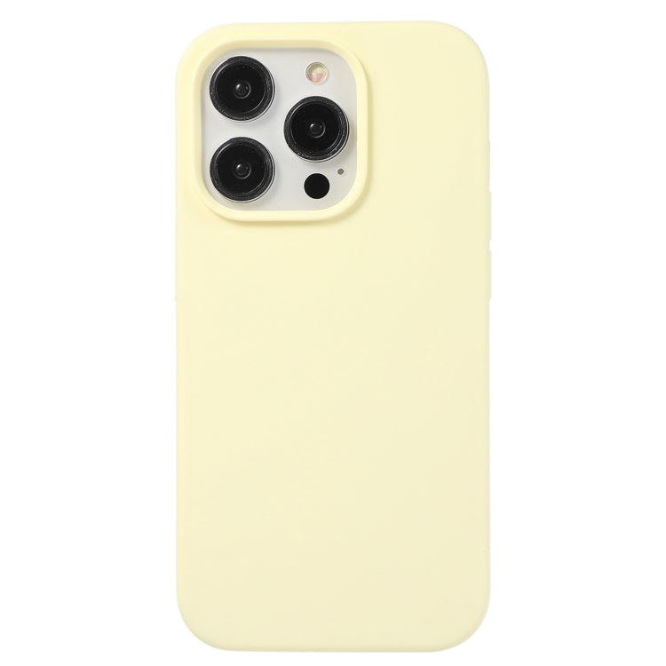 For iPhone 15 Pro Max Liquid Silicone Phone Case(Milky Yellow) - HoMEdemic™ 