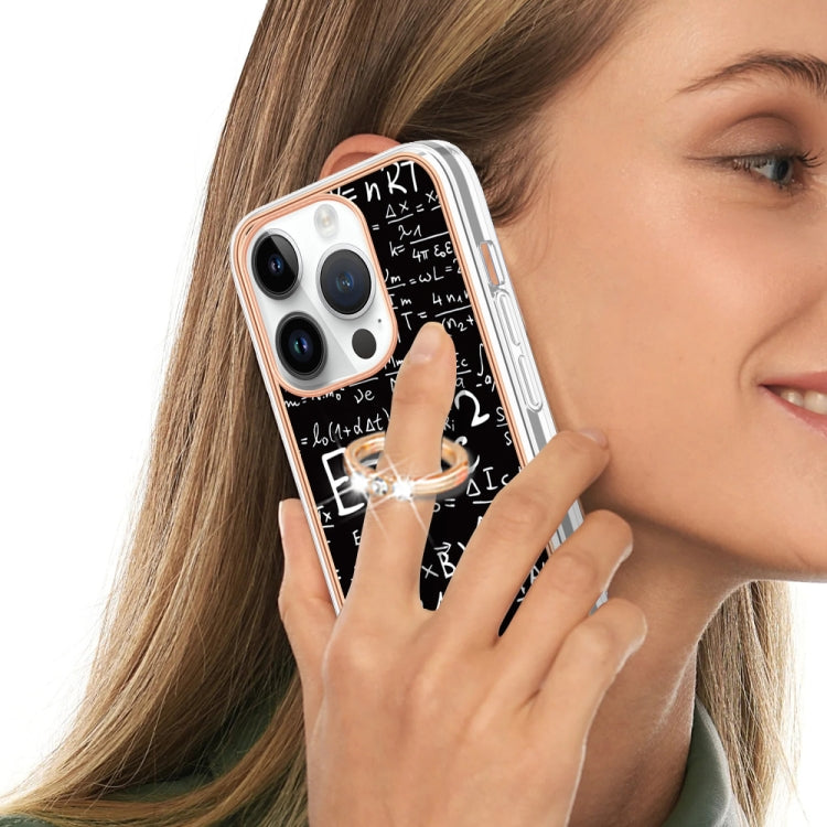 For iPhone 15 Pro Electroplating Dual-side IMD Phone Case with Ring Holder(Equation) - HoMEdemic™ 