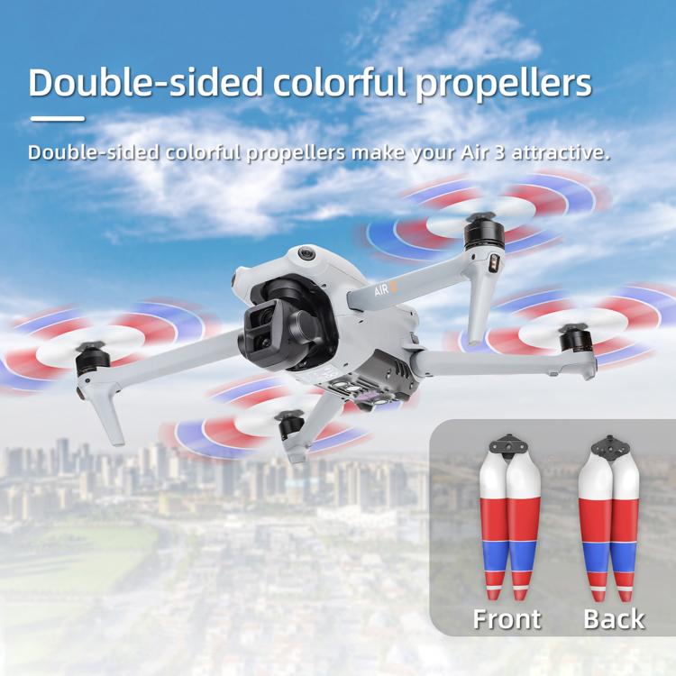 For DJI Air 3 8747F Low Noise Quick-release Propellers, Style:2 Pairs Orange Tip - HoMEdemic™ 