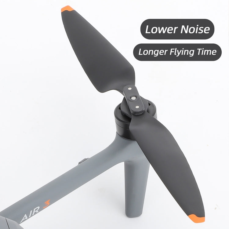 For DJI Air 3 8747F Low Noise Quick-release Propellers, Style:1 Pair Silver Tip - HoMEdemic™ 