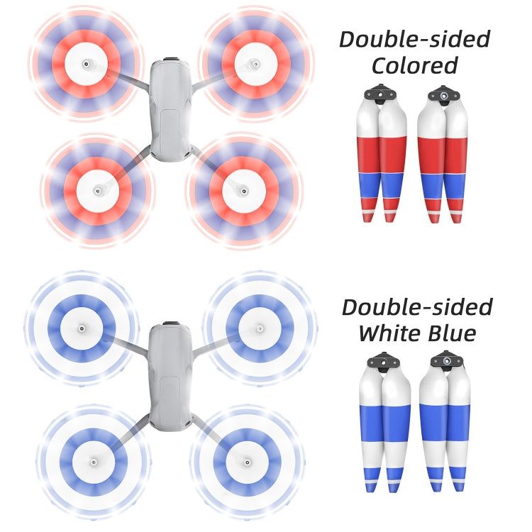 For DJI Air 3 8747F Low Noise Quick-release Propellers, Style:1 Pair Orange Tip - HoMEdemic™ 