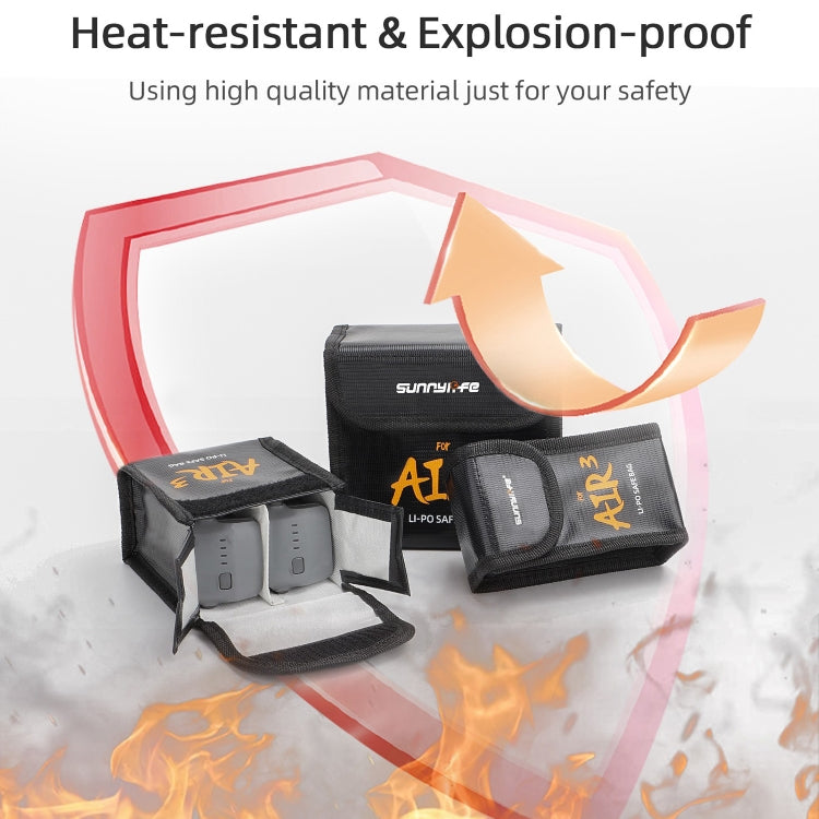 For DJI Air 3 Sunnylife Battery Explosion-proof Safe Bag Protective Li-Po Safe Bag For 3pcs Batteries - HoMEdemic™ 