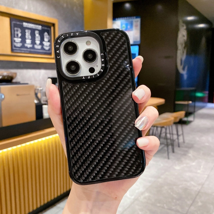 For iPhone 15 Pro Armor Carbon Fiber TPU + PC Phone Case(Black) - HoMEdemic™ 