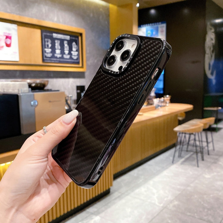 For iPhone 15 Pro Armor Carbon Fiber TPU + PC Phone Case(Black) - HoMEdemic™ 