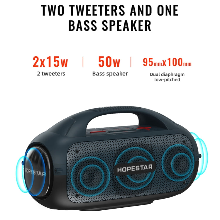 HOPESTAR A50 80W IPX6 Waterproof Portable Bluetooth Speaker Outdoor Subwoofer(Grey) - HoMEdemic™ 