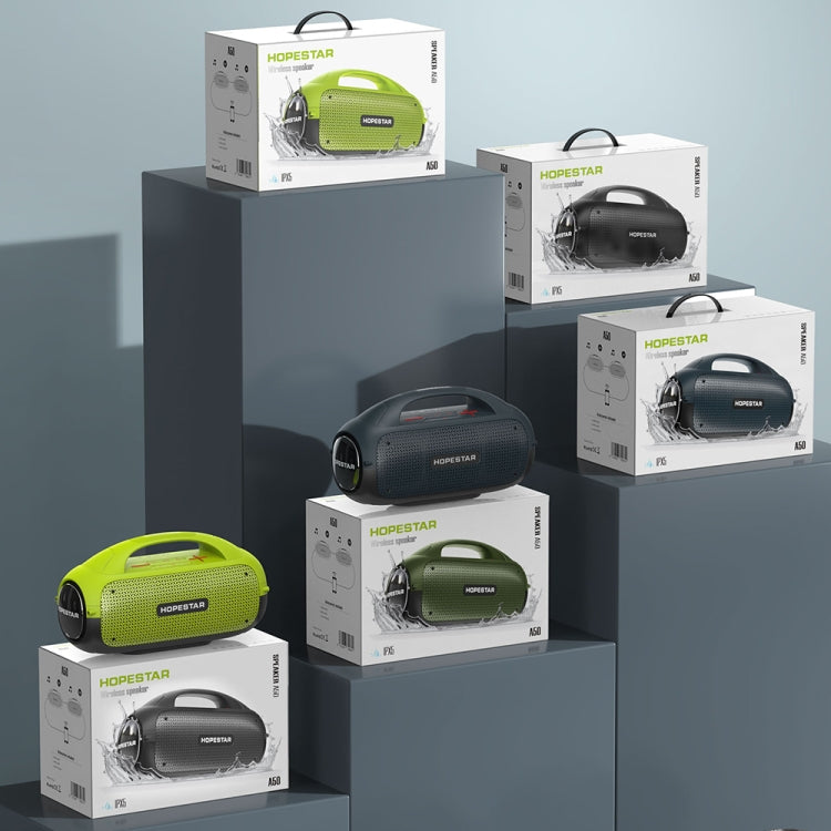 HOPESTAR A50 80W IPX6 Waterproof Portable Bluetooth Speaker Outdoor Subwoofer(Grass Green) - HoMEdemic™ 