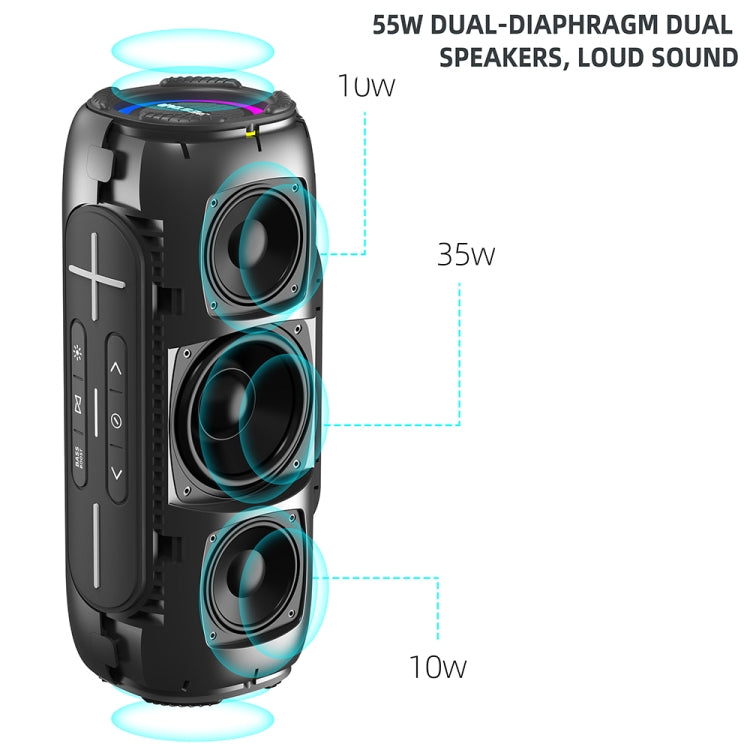 HOPESTAR P32Max 55W IPX6 Waterproof Portable Wireless Bluetooth Speaker(Camouflage) - HoMEdemic™ 
