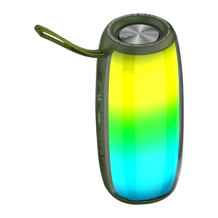HOPESTAR P40 Pro IPX6 Waterproof RGB Light Wireless Bluetooth Speaker(Army Green) - HoMEdemic™ 