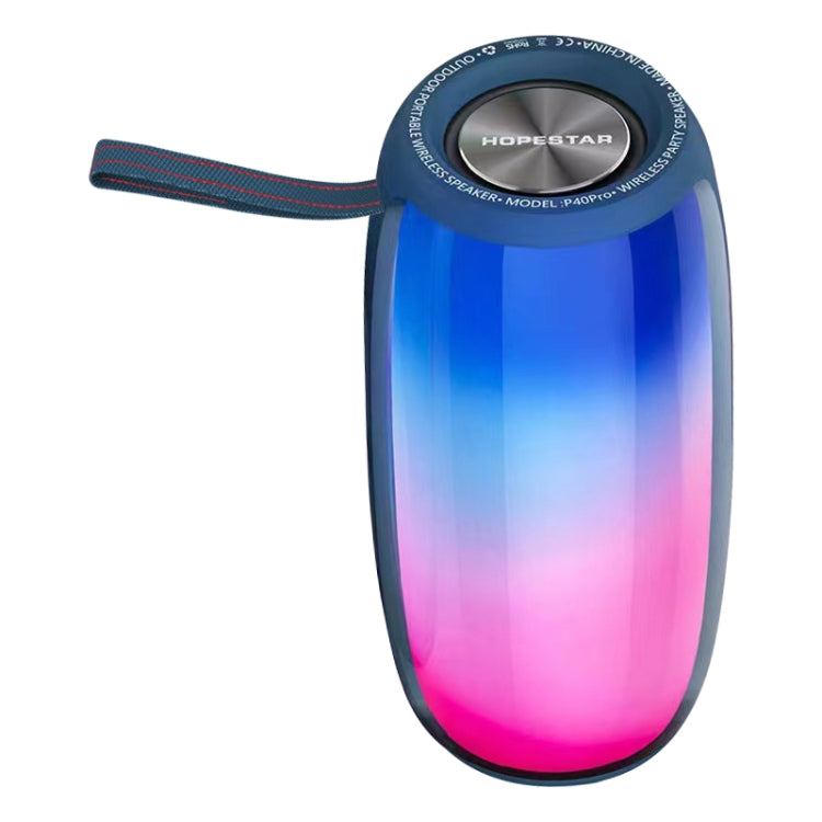 HOPESTAR P40 Pro IPX6 Waterproof RGB Light Wireless Bluetooth Speaker(Blue) - HoMEdemic™ 