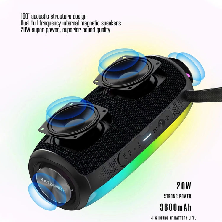 HOPESTAR P40 Pro IPX6 Waterproof RGB Light Wireless Bluetooth Speaker(Army Green) - HoMEdemic™ 