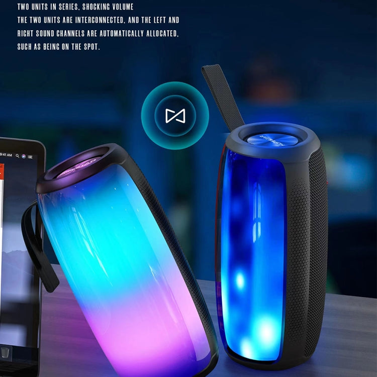 HOPESTAR P40 Pro IPX6 Waterproof RGB Light Wireless Bluetooth Speaker(Grey) - HoMEdemic™ 