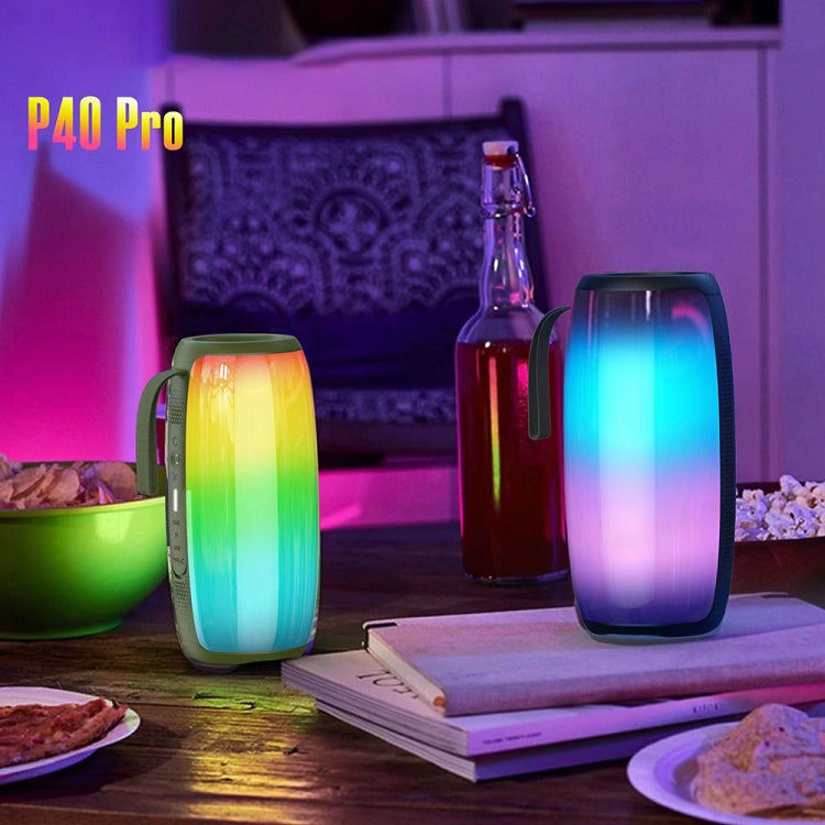 HOPESTAR P40 Pro IPX6 Waterproof RGB Light Wireless Bluetooth Speaker(Black) - HoMEdemic™ 