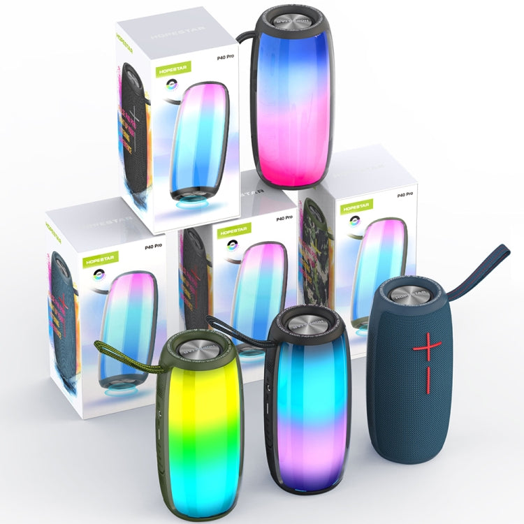 HOPESTAR P40 Pro IPX6 Waterproof RGB Light Wireless Bluetooth Speaker(Grey) - HoMEdemic™ 