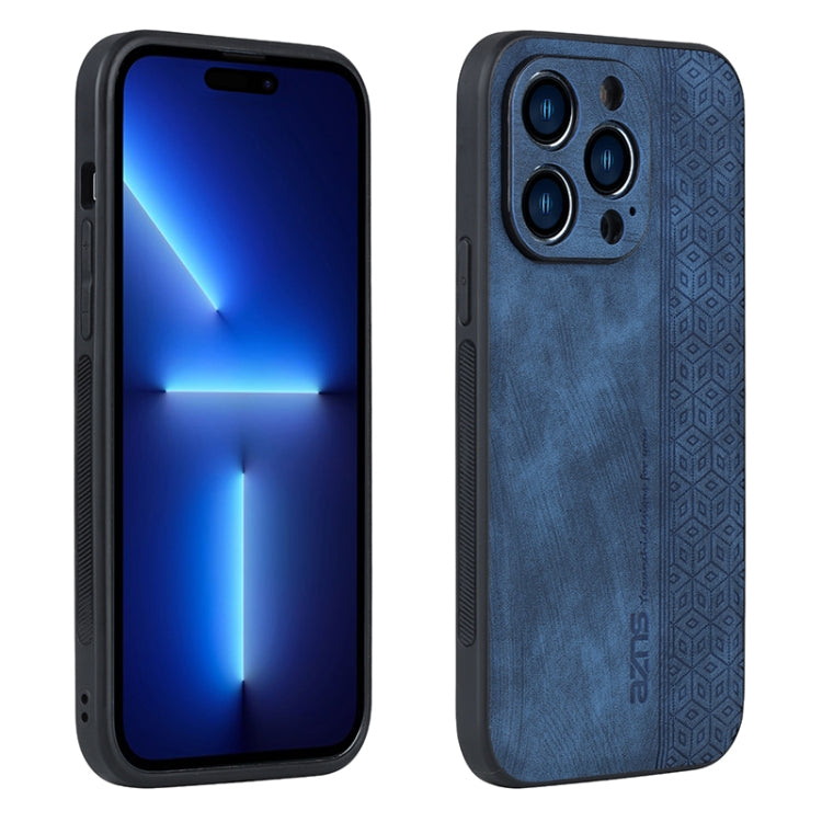 For iPhone 15 Pro Max AZNS 3D Embossed Skin Feel Phone Case(Sapphire Blue) - HoMEdemic™ 