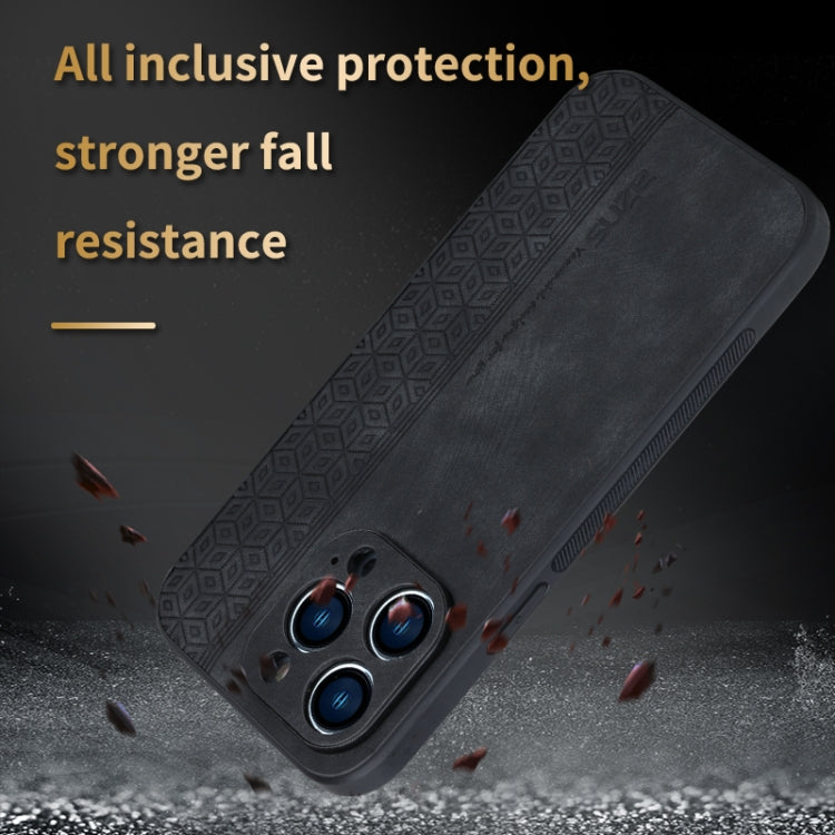 For iPhone 15 Pro AZNS 3D Embossed Skin Feel Phone Case(Black) - HoMEdemic™ 