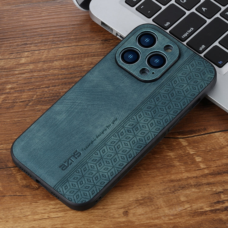 For iPhone 15 Pro AZNS 3D Embossed Skin Feel Phone Case(Dark Green) - HoMEdemic™ 