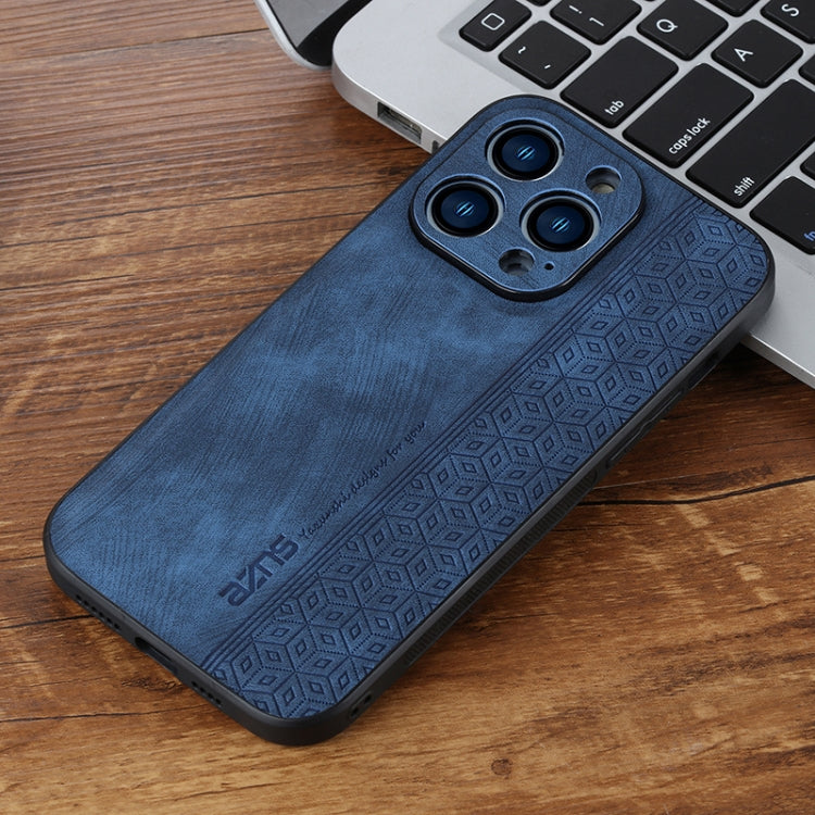 For iPhone 15 Pro AZNS 3D Embossed Skin Feel Phone Case(Sapphire Blue) - HoMEdemic™ 