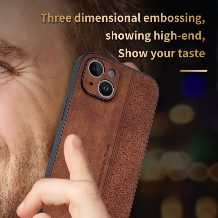 For iPhone 15 AZNS 3D Embossed Skin Feel Phone Case(Dark Green) - HoMEdemic™ 