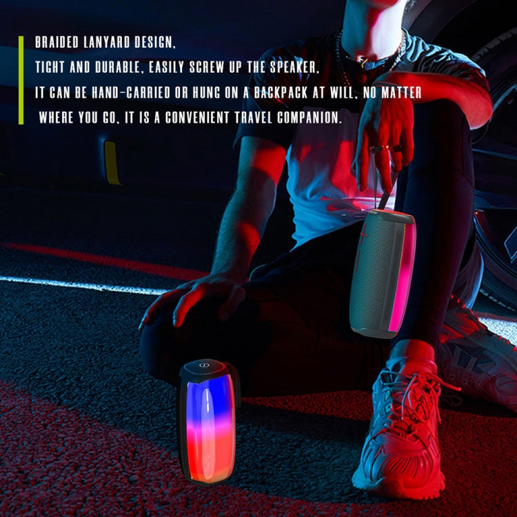 HOPESTAR P50 IPX6 Waterproof Outdoor Portable RGB Light Bluetooth Speaker(Blue) - HoMEdemic™ 