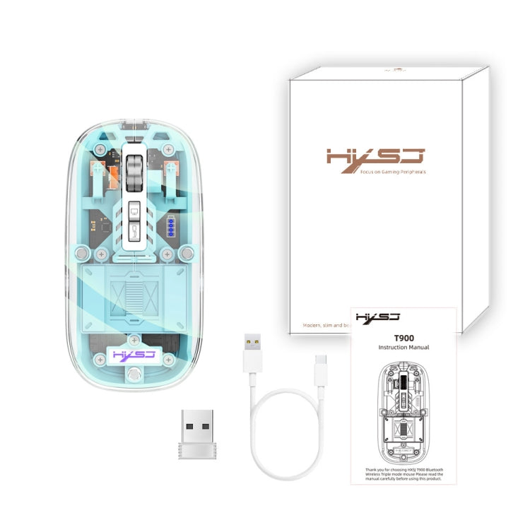 HXSJ T900 Transparent Magnet Three-mode Wireless Gaming Mouse(Blue) - HoMEdemic™ 