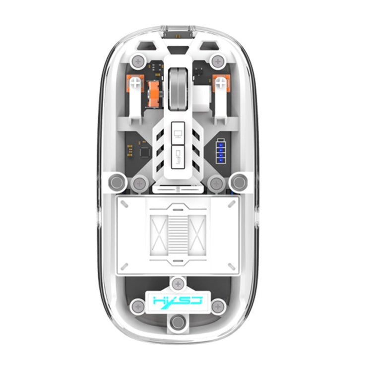 HXSJ T900 Transparent Magnet Three-mode Wireless Gaming Mouse(White) - HoMEdemic™ 
